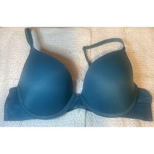 Pink By Victoria's Secret Bra 36B Teal/pink Push Up Underwired